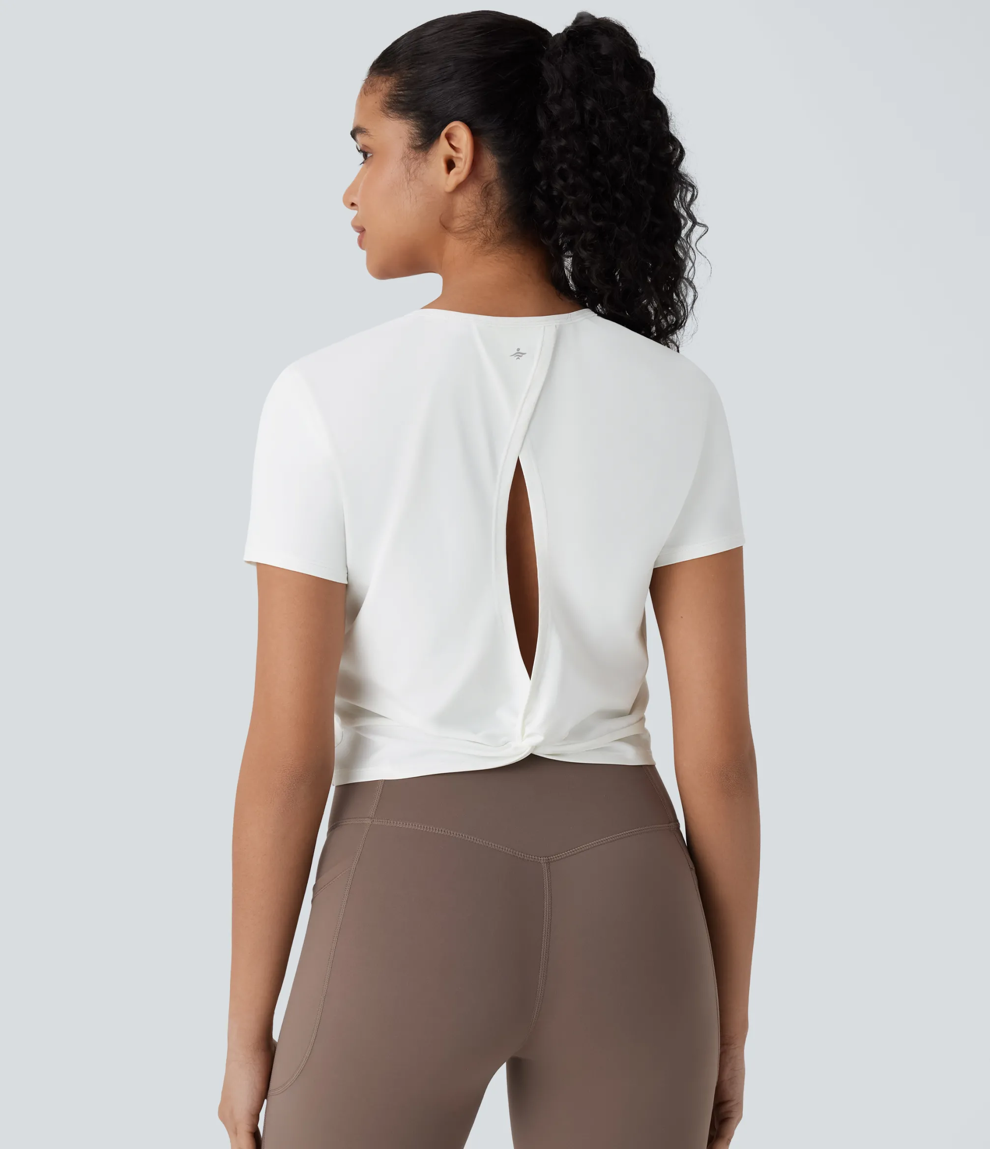 Sports Tops|Sports Tops<HALARA Cut Out Cropped Hiking Sports Top-UPF40+