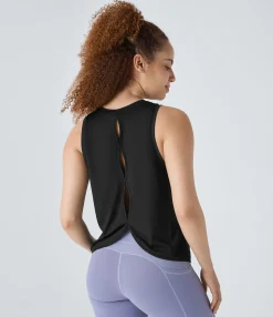 Tank Tops & Camis|Tank Tops<HALARA Cut Out Curved Hem Running Tank Top