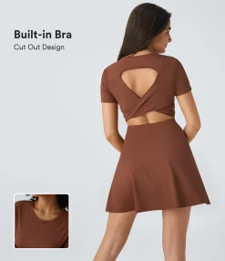 Mini Dresses|Active Dresses<HALARA Cut Out Flare Mini Dance Active Dress
