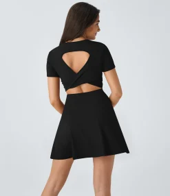 Mini Dresses|Active Dresses<HALARA Cut Out Flare Mini Dance Active Dress