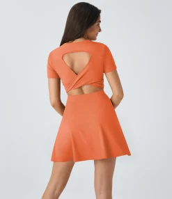 Mini Dresses|Active Dresses<HALARA Cut Out Flare Mini Dance Active Dress