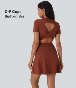 Active Dresses|Dresses<HALARA Cut Out Flare Mini Dance Active Dress-D/DD/DDD/F Cups