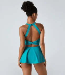 Beachwear<HALARA Cut Out Flare One Piece Swimsuit