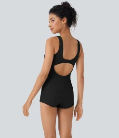 Beachwear<HALARA Cut Out One Piece Swimsuit
