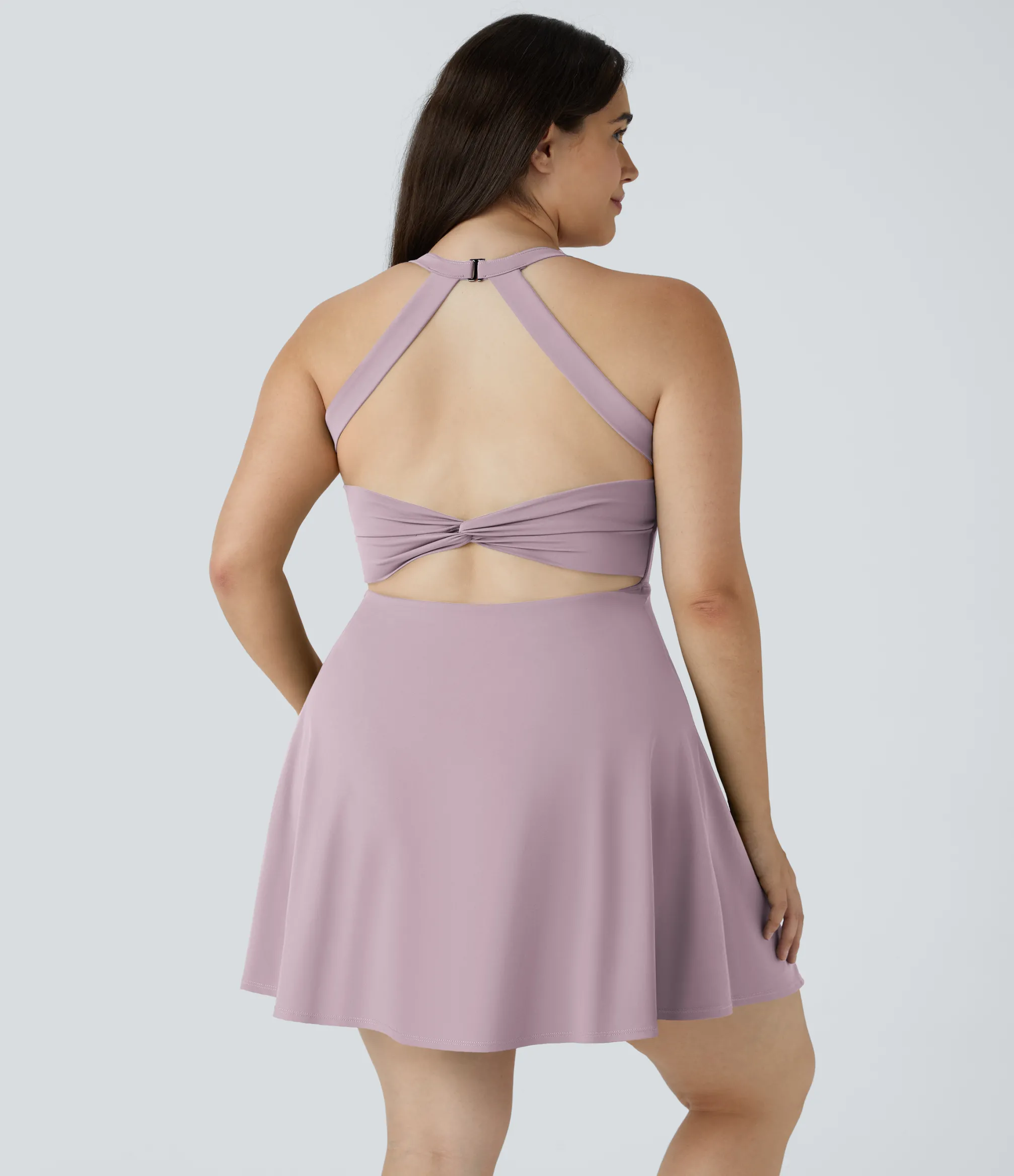 Plus Size<HALARA Cut Out Pocket 2-in-1 Plus Size Barre Ballet Dance Dress