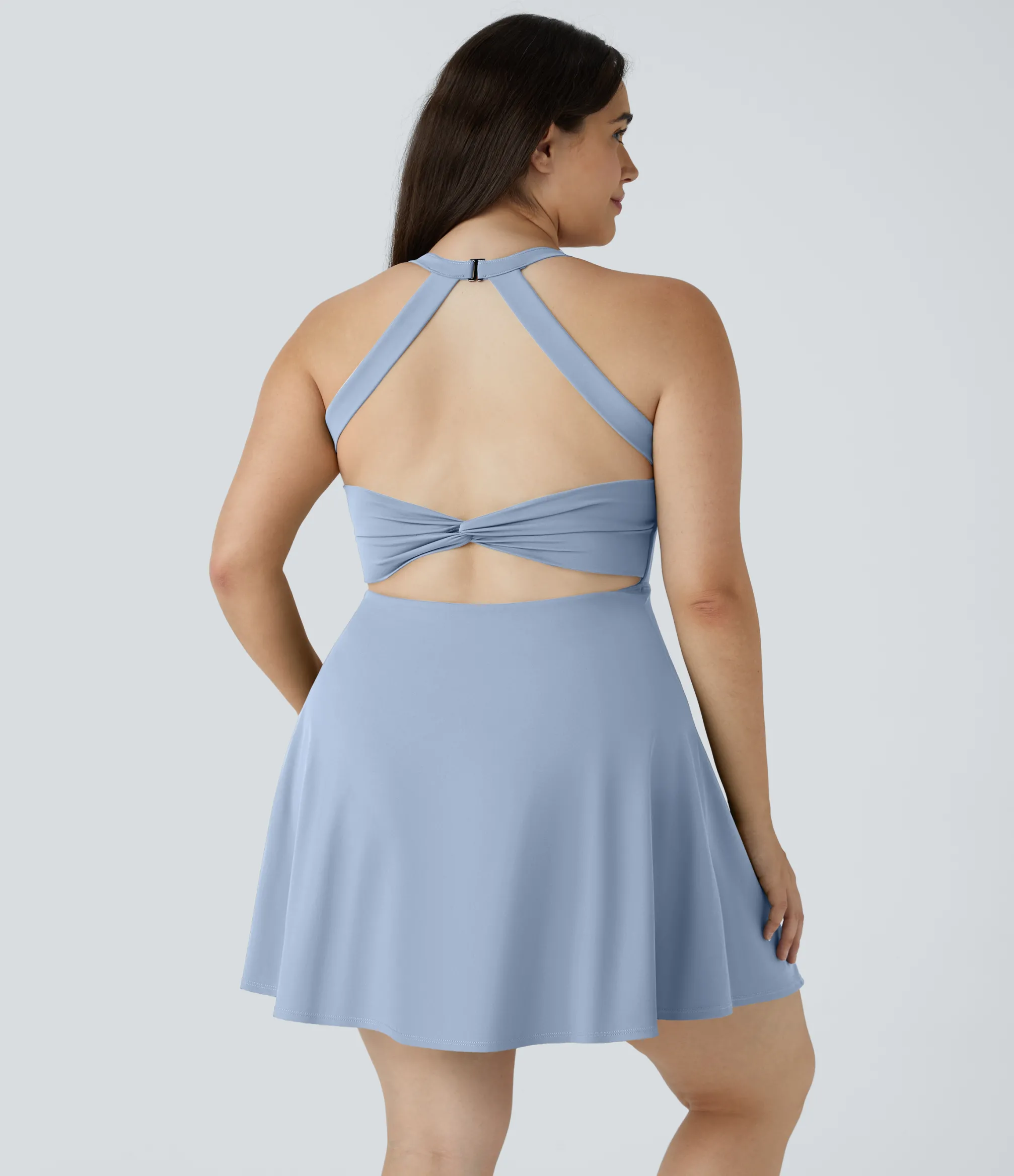 Plus Size<HALARA Cut Out Pocket 2-in-1 Plus Size Barre Ballet Dance Dress