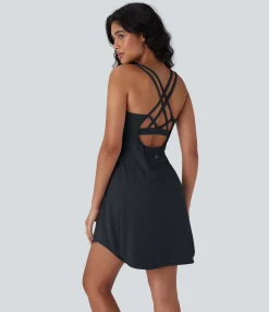 Active Dresses|Dresses<HALARA Cut Out Pocket 2-Piece Mini Yoga Active Dress