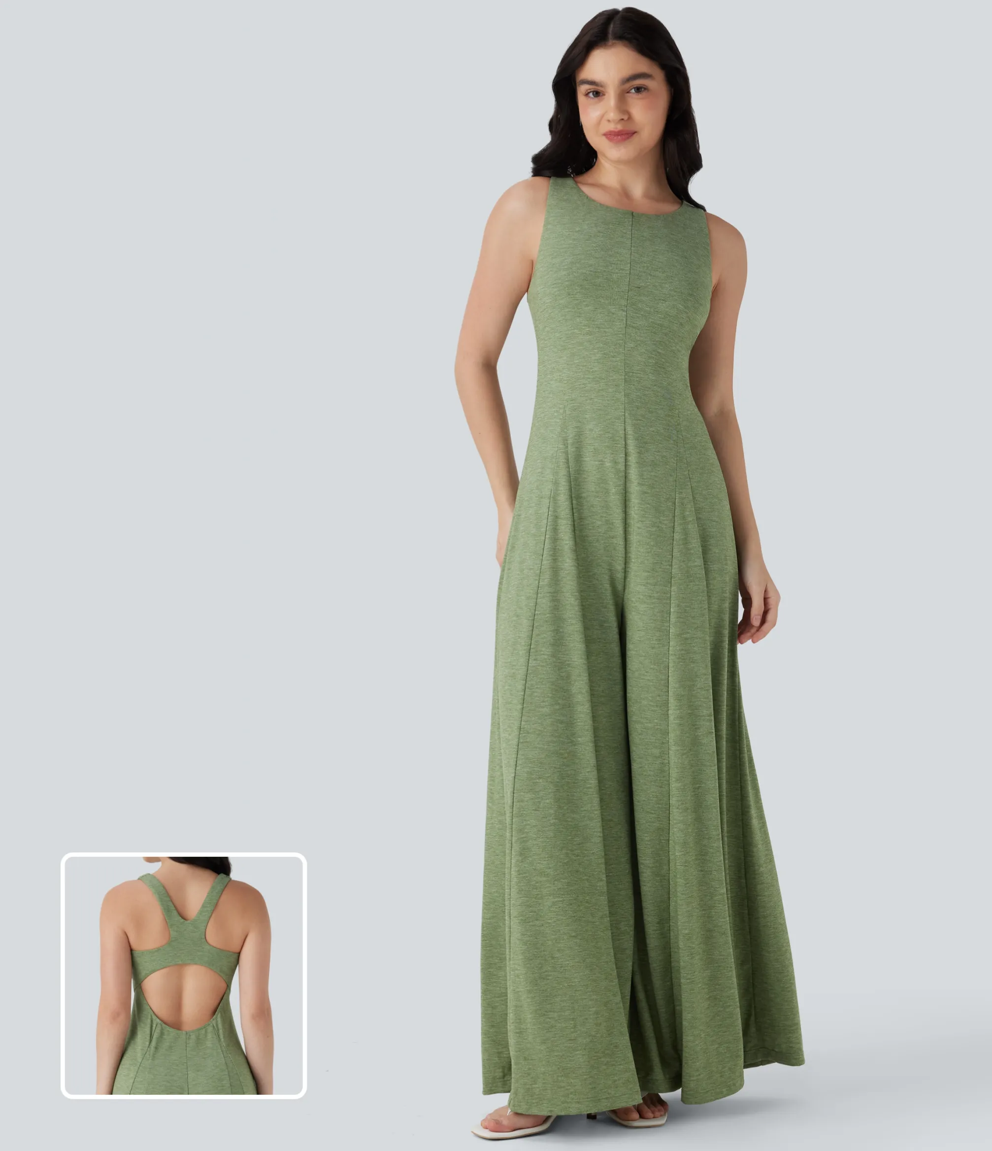 Jumpsuits<HALARA Cut Out Sleeveless Wide Leg Flowy Jumpsuit