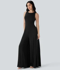 Jumpsuits<HALARA Cut Out Sleeveless Wide Leg Flowy Jumpsuit