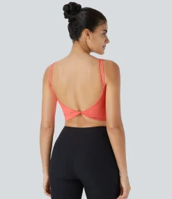 Casual Tops|Yoga Tops<HALARA Double Straps Cropped Yoga Tank Top