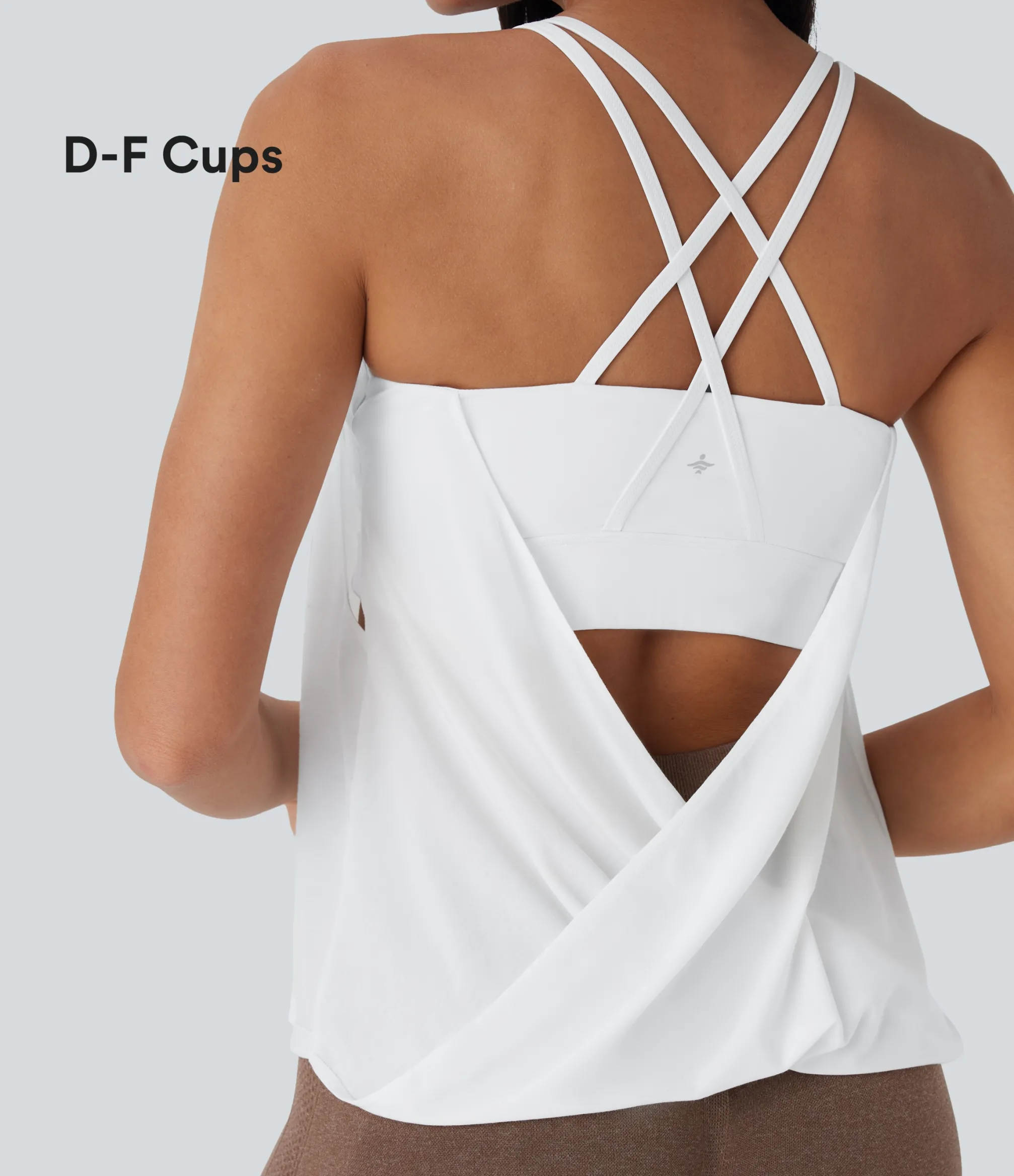 Tank Tops & Camis|Tank Tops<HALARA Double Straps Pleated Quick Dry Yoga Cami Top-D/DD/DDD/F Cups
