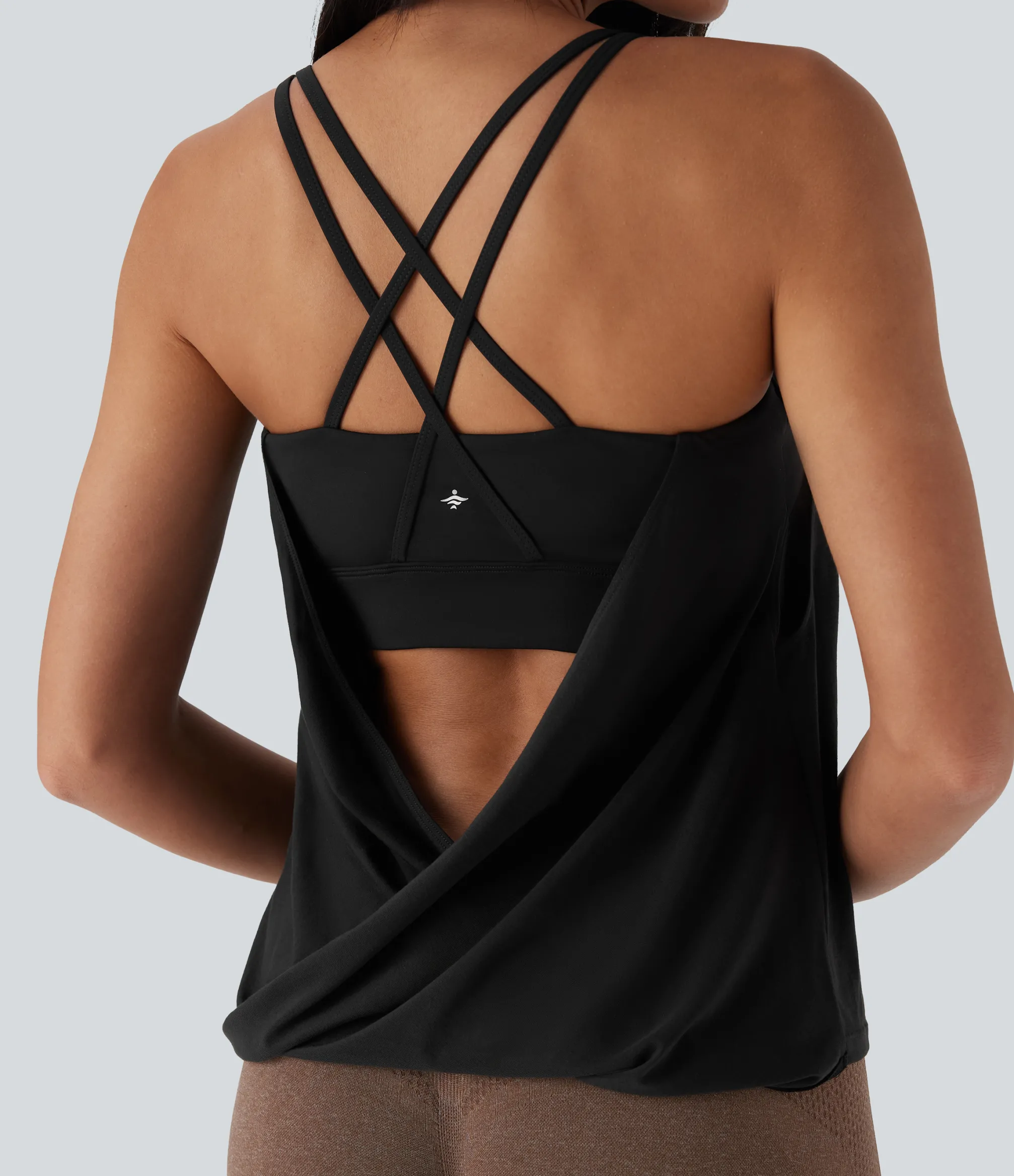 Tank Tops & Camis|Tank Tops<HALARA Double Straps Pleated Quick Dry Yoga Cami Top-D/DD/DDD/F Cups