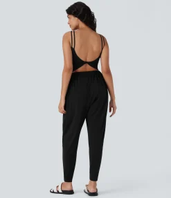 Jumpsuits<HALARA Double Straps Pocket Harem Casual Jumpsuit-Easy Peezy