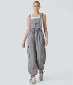 Jumpsuits<HALARA Drawstring Relax Casual Cargo Overall with Pockets