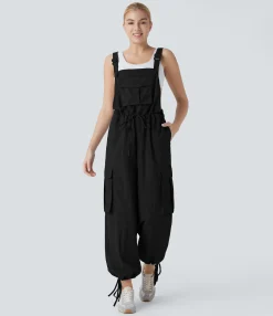 Jumpsuits<HALARA Drawstring Relax Casual Cargo Overall with Pockets