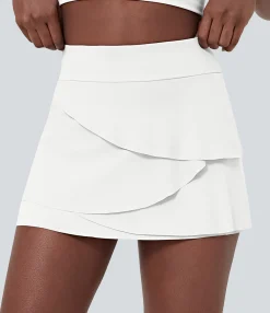 Mini Skirts|Active Skirts<HALARA Everyday High Waisted Pocket Tiered Petal 2-in-1 Golf Skirt