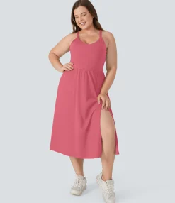 Plus Size<HALARA Everyday Plus Size Midi Chill Dress-La Land