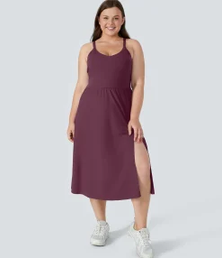 Plus Size<HALARA Everyday Plus Size Midi Chill Dress-La Land