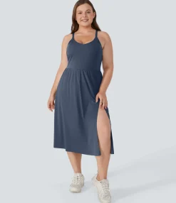 Plus Size<HALARA Everyday Plus Size Midi Chill Dress-La Land