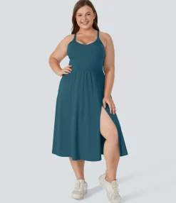 Plus Size<HALARA Everyday Plus Size Midi Chill Dress-La Land