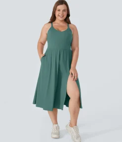 Plus Size<HALARA Everyday Plus Size Midi Chill Dress-La Land
