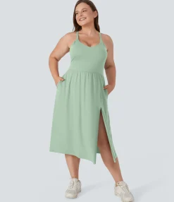Plus Size<HALARA Everyday Plus Size Midi Chill Dress-La Land