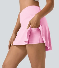 Mini Skirts|Active Skirts<HALARA Everyday SoftlyZero™ Airy Crossover 2-in-1 Side Pocket Cool Touch Mini Tennis Skirt-Lucid-UPF50+