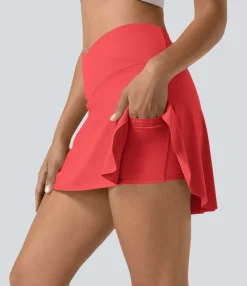Mini Skirts|Active Skirts<HALARA Everyday SoftlyZero™ Airy Crossover 2-in-1 Side Pocket Cool Touch Mini Tennis Skirt-Lucid-UPF50+