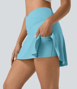 Mini Skirts|Active Skirts<HALARA Everyday SoftlyZero™ Airy Crossover 2-in-1 Side Pocket Cool Touch Mini Tennis Skirt-Lucid-UPF50+