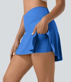 Mini Skirts|Active Skirts<HALARA Everyday SoftlyZero™ Airy Crossover 2-in-1 Side Pocket Cool Touch Mini Tennis Skirt-Lucid-UPF50+