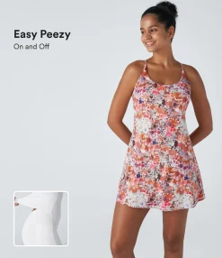 Dresses|Mini Dresses<HALARA Floral Print Pickleball Active Dress-Easy Peezy Edition