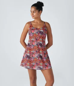 Dresses|Mini Dresses<HALARA Floral Print Pickleball Active Dress-Easy Peezy Edition