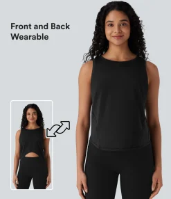 Tank Tops & Camis|Tank Tops<HALARA Front and Back Wearable V Shaped Hem Quick Dry Workout Tank Top