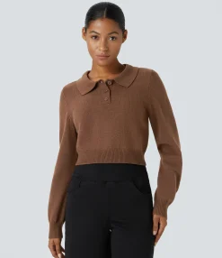 Sweaters<HALARA Front Long Sleeve Casual Sweater