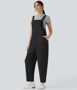 Jumpsuits<HALARA Flex™ Crepe Casual Harem Overalls with Pockets