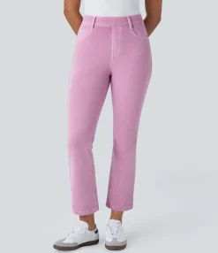 High Waisted Jeans|Colored Jeans<HALARA Flex™ High Waisted Pockets Colorful Casual Bootcut Jeans