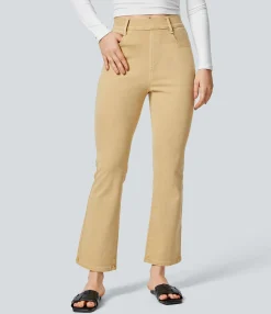 High Waisted Jeans|Colored Jeans<HALARA Flex™ High Waisted Pockets Colorful Casual Bootcut Jeans