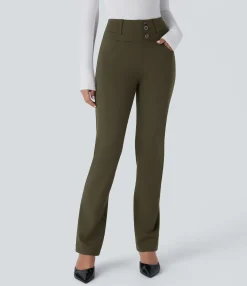 Pants|High-Waisted Pants<HALARA Flex™ High Waisted Decorative Pockets Work Skinny Pants