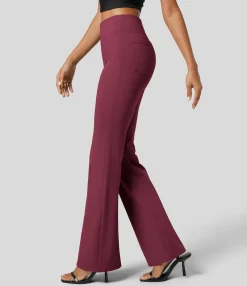 High-Waisted Pants|Halara Flex™ Pant<HALARA Flex™ High Waisted Back Side Pocket Slight Flare Work Pants