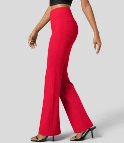 High-Waisted Pants|Halara Flex™ Pant<HALARA Flex™ High Waisted Back Side Pocket Slight Flare Work Pants