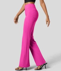 High-Waisted Pants|Halara Flex™ Pant<HALARA Flex™ High Waisted Back Side Pocket Slight Flare Work Pants