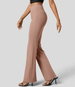 High-Waisted Pants|Halara Flex™ Pant<HALARA Flex™ High Waisted Back Side Pocket Slight Flare Work Pants