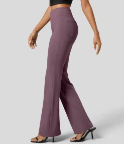 High-Waisted Pants|Halara Flex™ Pant<HALARA Flex™ High Waisted Back Side Pocket Slight Flare Work Pants