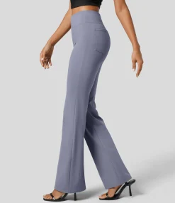 High-Waisted Pants|Halara Flex™ Pant<HALARA Flex™ High Waisted Back Side Pocket Slight Flare Work Pants