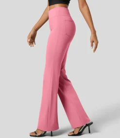 High-Waisted Pants|Halara Flex™ Pant<HALARA Flex™ High Waisted Back Side Pocket Slight Flare Work Pants