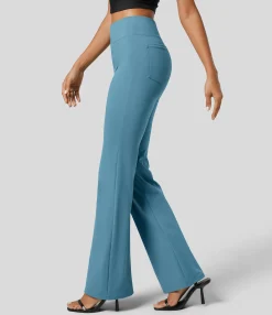 High-Waisted Pants|Halara Flex™ Pant<HALARA Flex™ High Waisted Back Side Pocket Slight Flare Work Pants