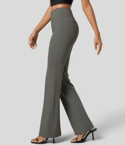 High-Waisted Pants|Halara Flex™ Pant<HALARA Flex™ High Waisted Back Side Pocket Slight Flare Work Pants