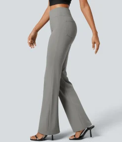 High-Waisted Pants|Halara Flex™ Pant<HALARA Flex™ High Waisted Back Side Pocket Slight Flare Work Pants