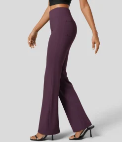 High-Waisted Pants|Halara Flex™ Pant<HALARA Flex™ High Waisted Back Side Pocket Slight Flare Work Pants