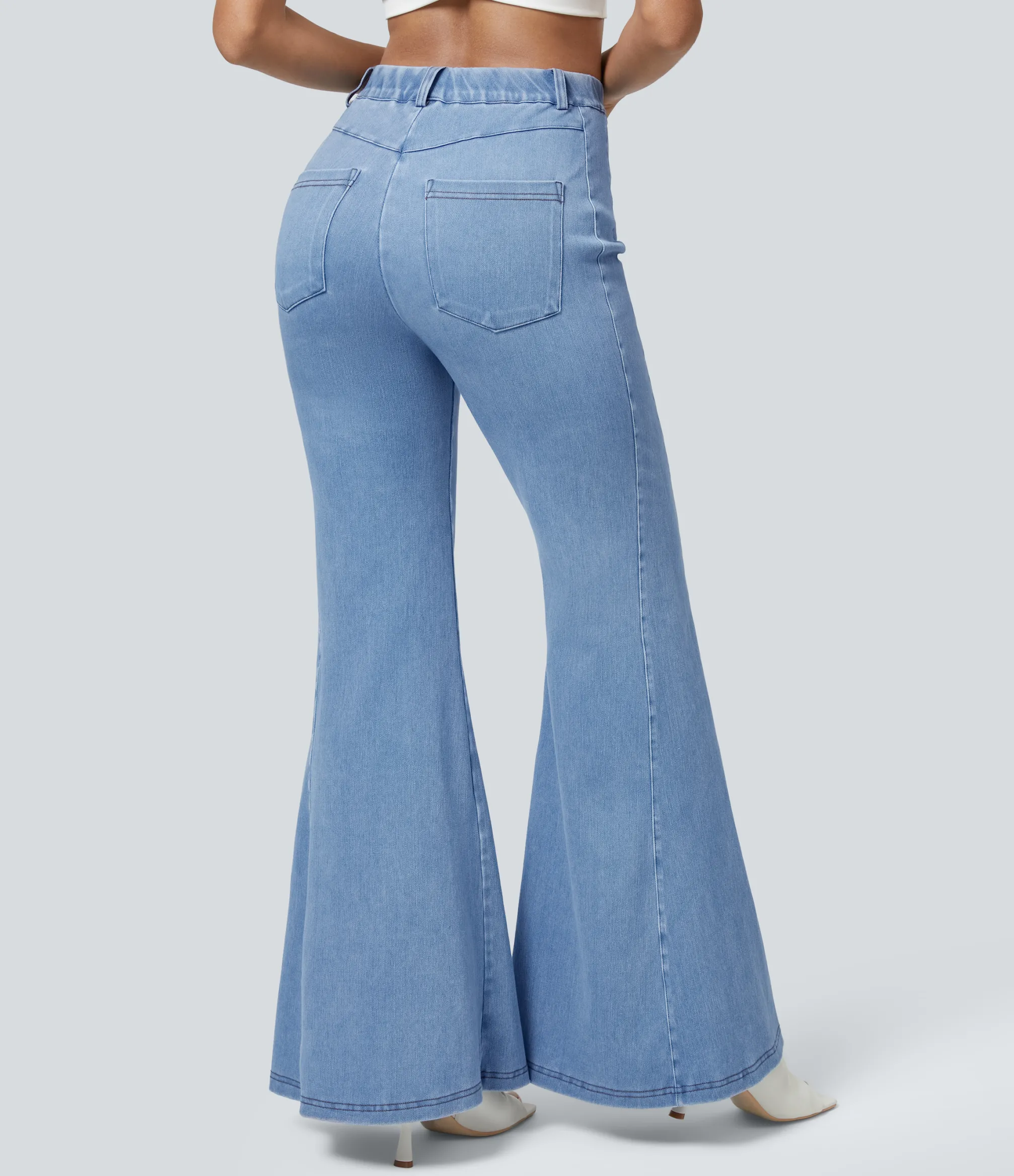 High Waisted Jeans|Jeans<HALARA Flex™ High Waisted Pockets Washed Casual Jeans